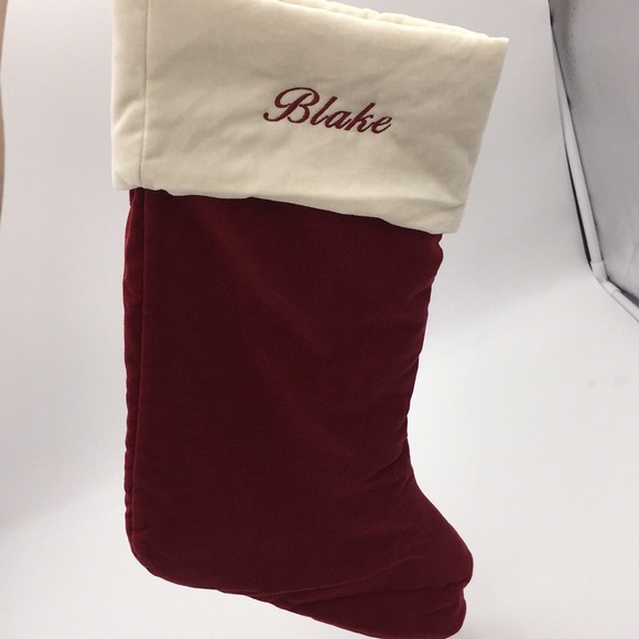 Pottery Barn Velvet Christmas Stocking “Blake” - Picture 6 of 9